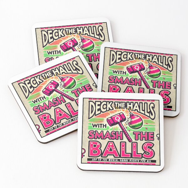 Item preview, Deck the halls with smash the balls, Joy to the world, equal rights for all, Feministmas designed and sold by JaimeWilde.