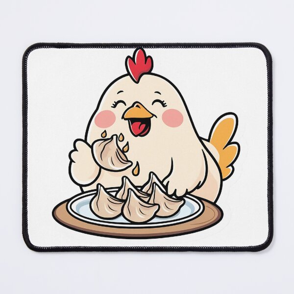 Item preview, Chicken eating Dumplings designed and sold by Kids GobbleGala.