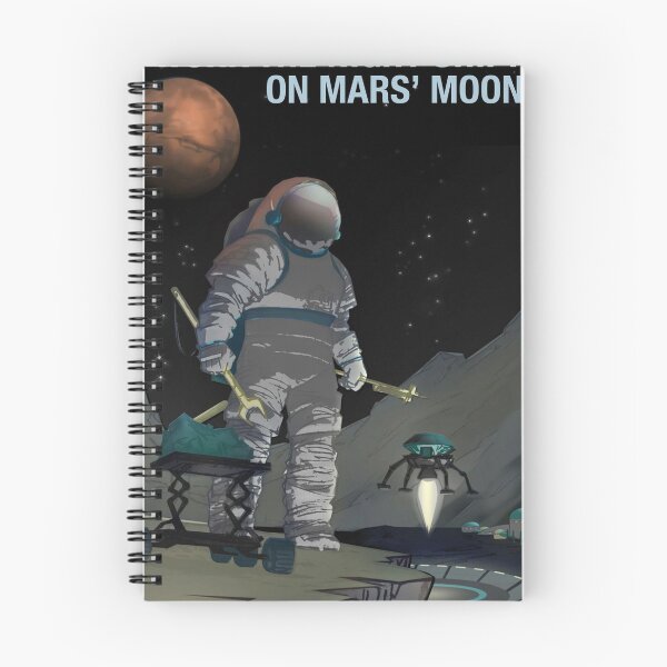 Item preview, STK205447S-Work The Night Shift On Mars' Moon - Space Travel Recruitment Poster designed and sold by StocktrekImages.