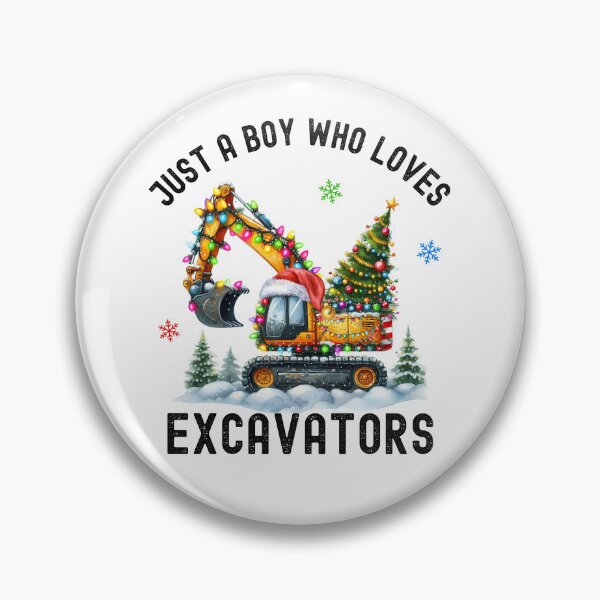 Item preview, Just a Boy who loves Excavators Christmas designed and sold by SarahFinnDesign.