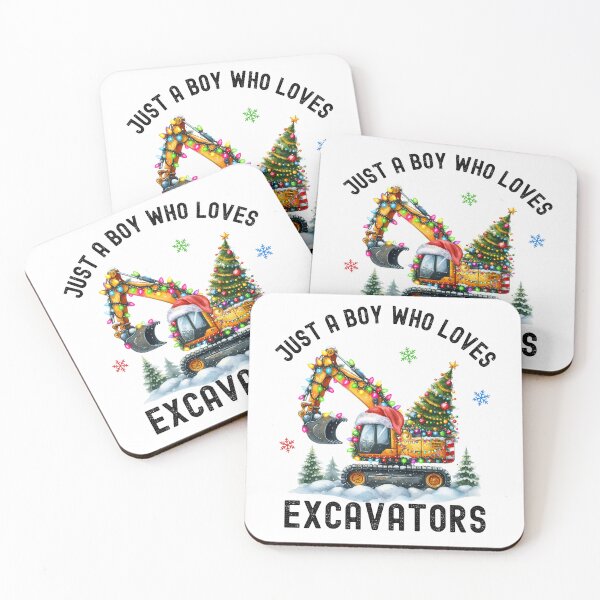 Item preview, Just a Boy who loves Excavators Christmas designed and sold by SarahFinnDesign.
