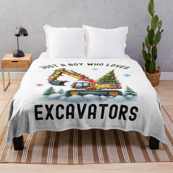 Item preview, Just a Boy who loves Excavators Christmas designed and sold by SarahFinnDesign.