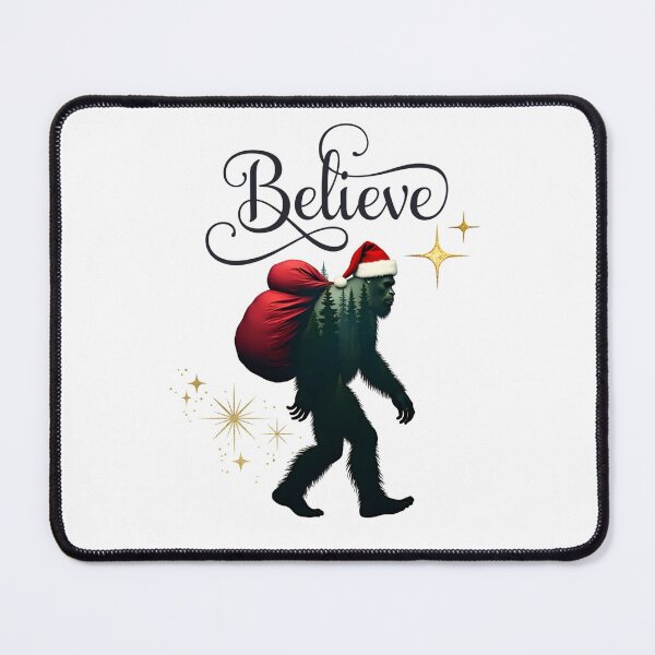 Item preview, Double exposure BigFoot Santa "Believe" designed and sold by EmeraldCauldren.