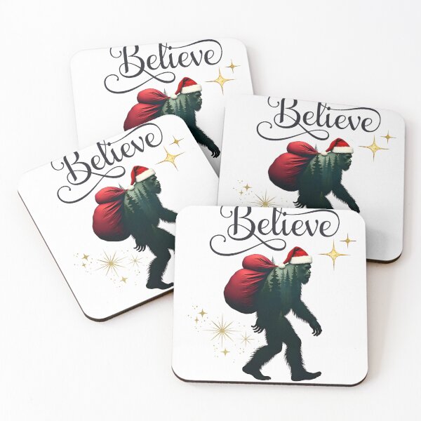 Item preview, Double exposure BigFoot Santa "Believe" designed and sold by EmeraldCauldren.