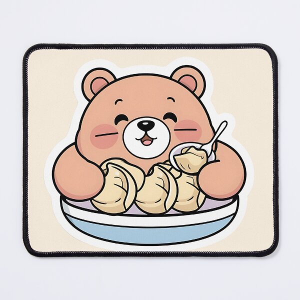 Item preview, Bear eating Dumplings designed and sold by Kids GobbleGala.