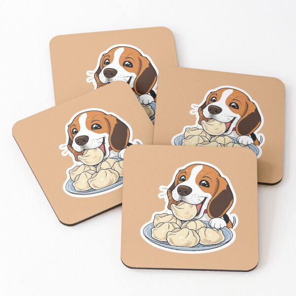 Item preview, Beagle eating Dumplings designed and sold by Kids GobbleGala.