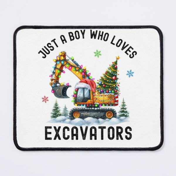 Item preview, Just a Boy who loves Excavators Christmas designed and sold by SarahFinnDesign.