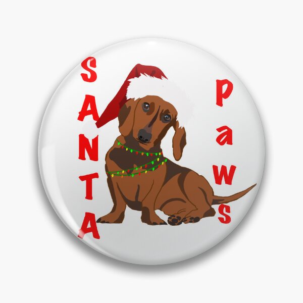 Item preview, Cute santa paws doxie in Santa hat designed and sold by CATC0MMANDER.