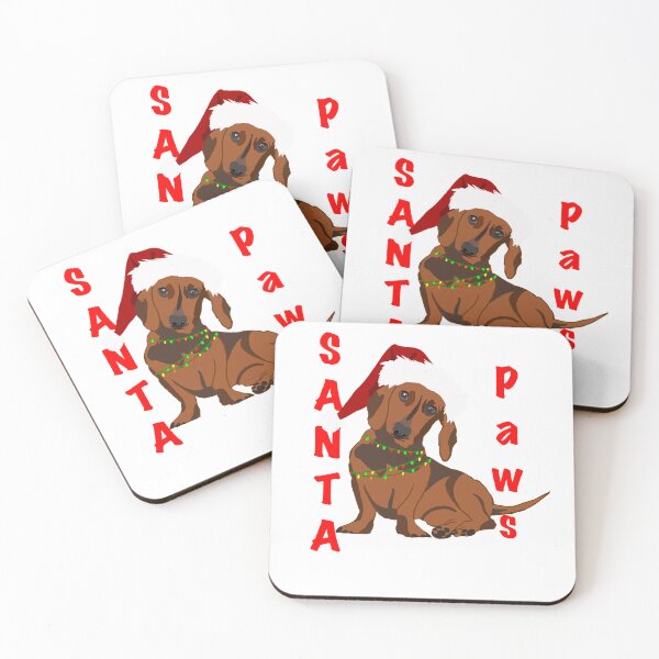 Item preview, Cute santa paws doxie in Santa hat designed and sold by CATC0MMANDER.
