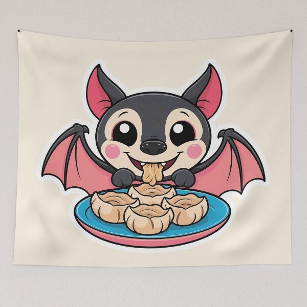 Item preview, Bat eating Dumplings designed and sold by Kids GobbleGala.