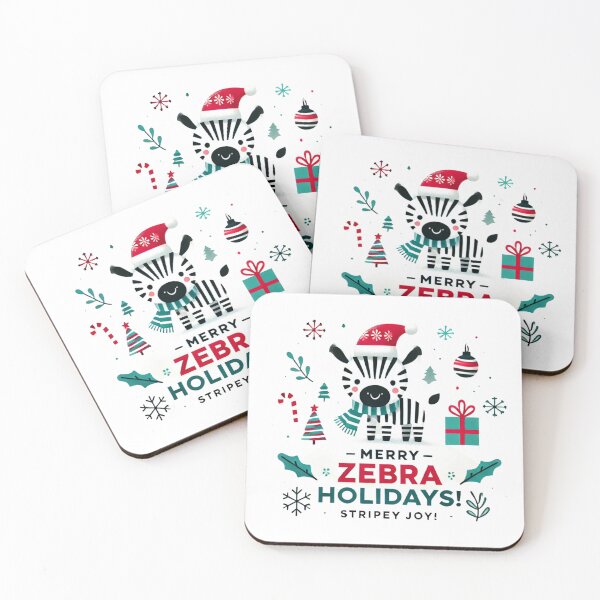 Item preview, Merry Zebra Holidays - Festive Animal Art - Striped Christmas Joy - Cute Zebra designed and sold by PixelMuse2024.