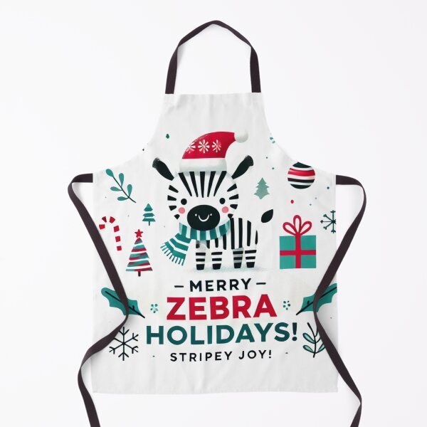 Item preview, Merry Zebra Holidays - Festive Animal Art - Striped Christmas Joy - Cute Zebra designed and sold by PixelMuse2024.