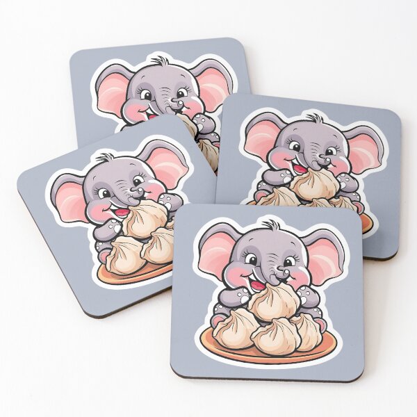 Item preview, Elephant eating Dumplings designed and sold by Kids GobbleGala.