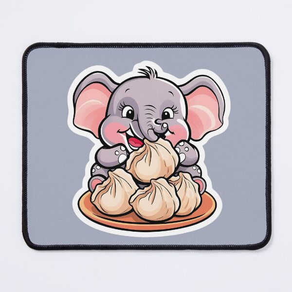 Item preview, Elephant eating Dumplings designed and sold by Kids GobbleGala.