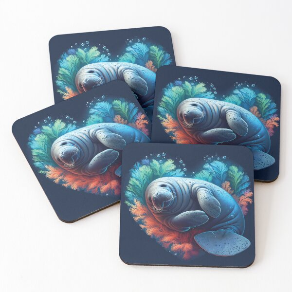 Item preview, Manatee in Seagrass Heart designed and sold by EcoArtShop.
