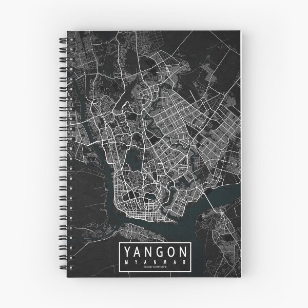 Item preview, Yangon City Map of Myanmar - Dark designed and sold by deMAP.