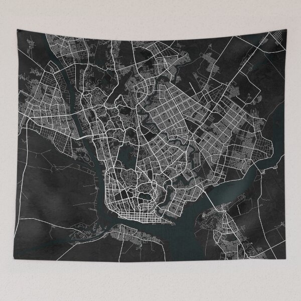 Item preview, Yangon City Map of Myanmar - Dark designed and sold by deMAP.