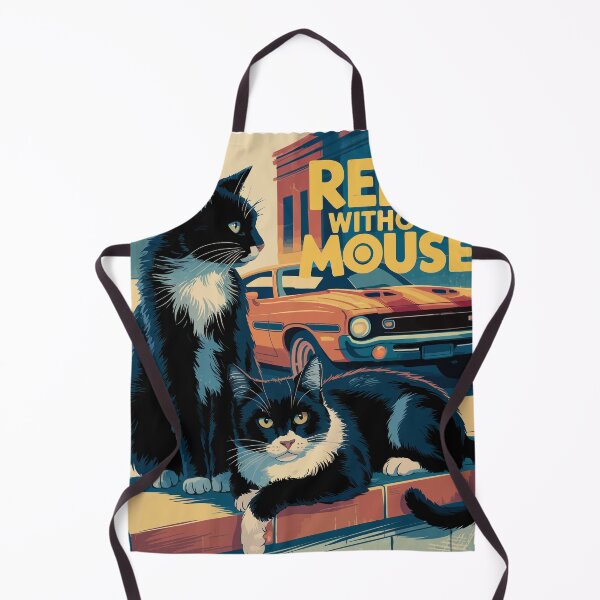 Item preview, Rebel Without a Mouse (Rebel Without a Cause poster with cats) designed and sold by clon-dot-net.