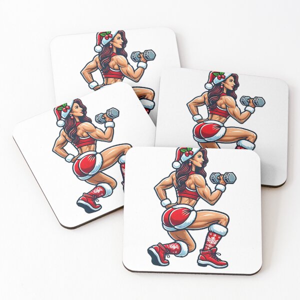 Item preview, Fit Mrs. Claus Christmas Workout Illustration designed and sold by PedjaSopalo.