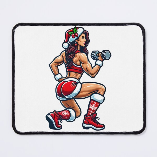 Item preview, Fit Mrs. Claus Christmas Workout Illustration designed and sold by PedjaSopalo.