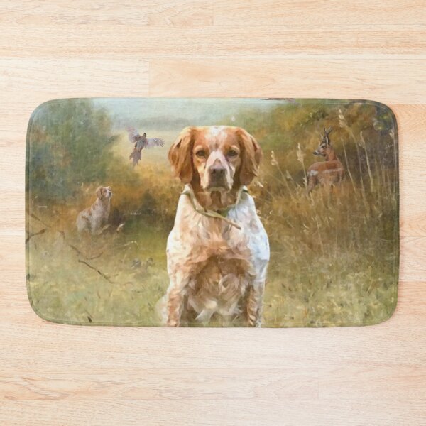 Item preview, Hunting with a Brittany dog designed and sold by TammyHunterArt.