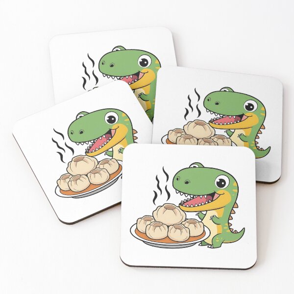 Item preview, Dinosaur eating Dumplings designed and sold by Kids GobbleGala.