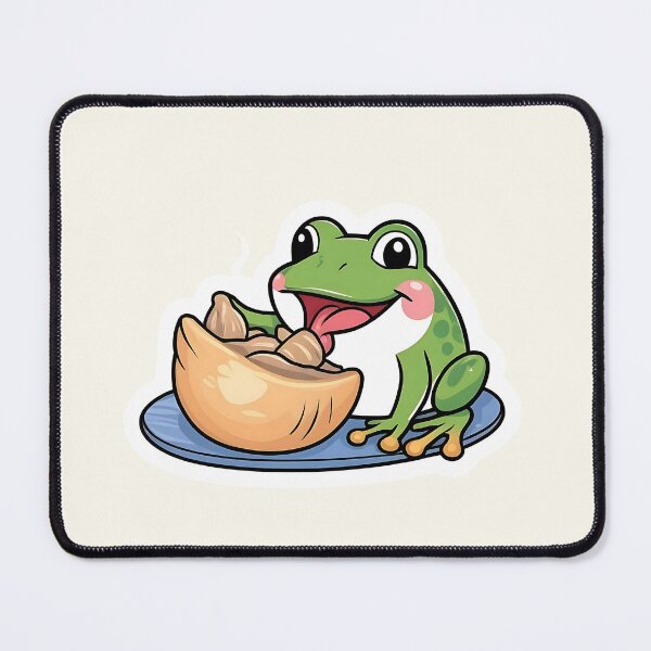 Item preview, Frog eating Dumplings designed and sold by Kids GobbleGala.