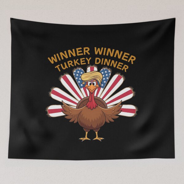 Item preview, Trump Vance Winner Winner Turkey Dinner - A funny gift for fans of political humor and unique Thanksgiving flair! designed and sold by ZyziowskyArt.