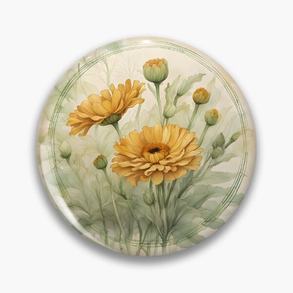 Item preview, Healing Blooms: Calendula Vintage Portrait designed and sold by TisaMayfly.