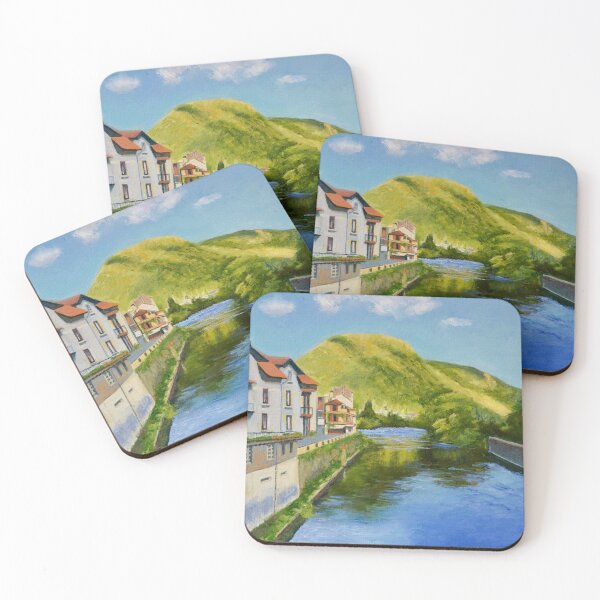 Item preview, The river Ariège at Foix in southern France designed and sold by Dai Wynn Fine Art.