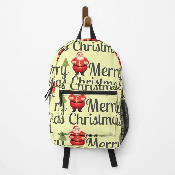 Item preview, Merry Christmas Bold text with Santa and Christmas Tree | Black Friday vibes designed and sold by DecorFolks.