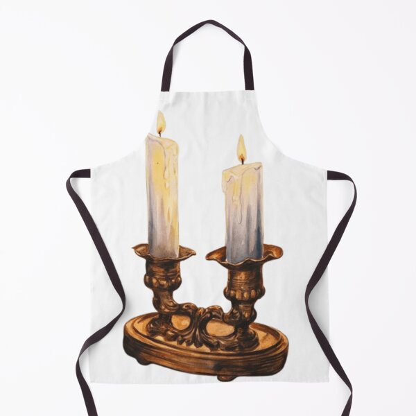 Item preview, White Watercolor Candles With Antique Holder designed and sold by ArtQueen777.