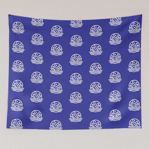 Item preview, Spiritual Powerful Sign as a Combination of Lotus Flower, White Birds and Yin Yang, Unique designed and sold by villacreativa.