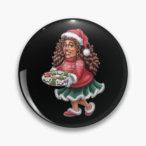 Item preview, Black Woman Christmas Cookie Baker with Holiday Cheer designed and sold by love3617.