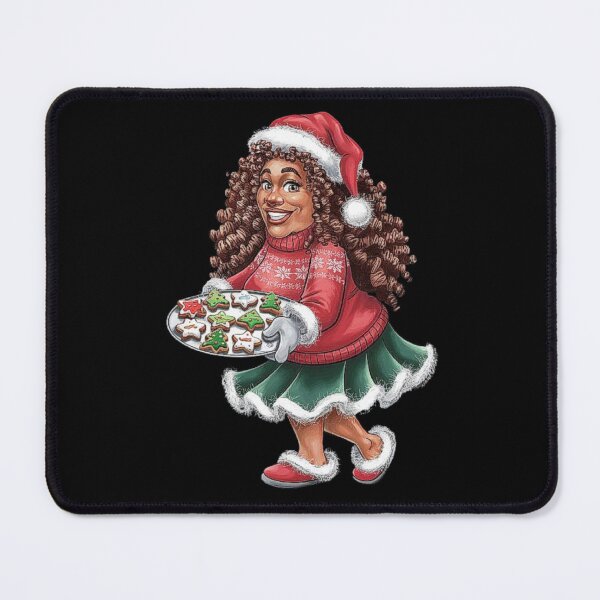Item preview, Black Woman Christmas Cookie Baker with Holiday Cheer designed and sold by love3617.