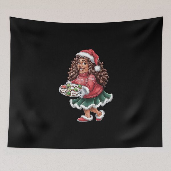 Item preview, Black Woman Christmas Cookie Baker with Holiday Cheer designed and sold by love3617.
