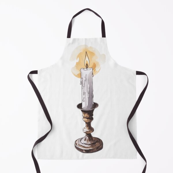 Item preview, White Watercolor Melting Candle with Antique Holder designed and sold by ArtQueen777.