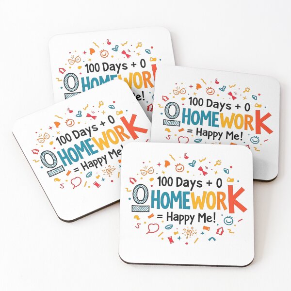 Item preview, funny quotes , 100 days of school , 100 days +0 homework = happy me designed and sold by venavar.