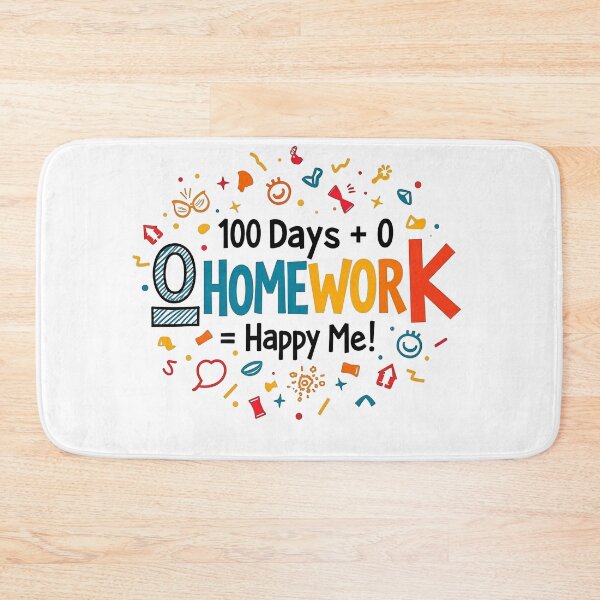 Item preview, funny quotes , 100 days of school , 100 days +0 homework = happy me designed and sold by venavar.