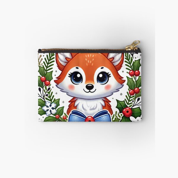 Item preview, Adorable Christmas Fox in a Holiday Wreath designed and sold by lubushop1.