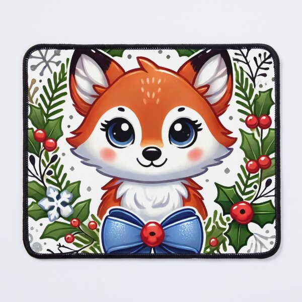 Item preview, Adorable Christmas Fox in a Holiday Wreath designed and sold by lubushop1.