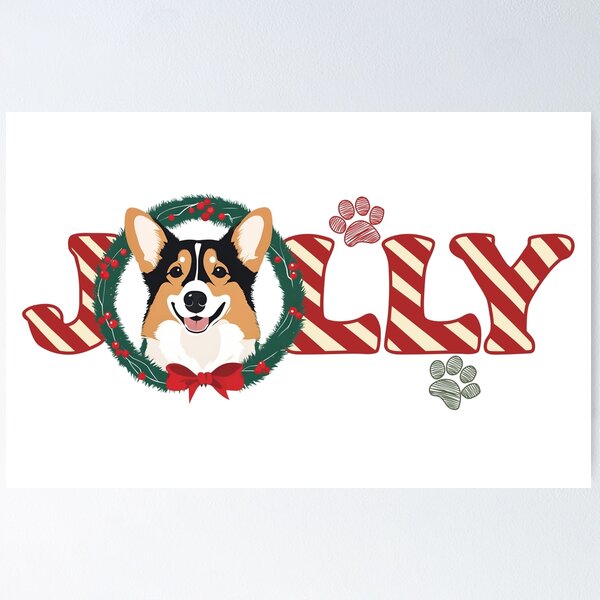 Item preview, Jolly Christmas - Welsh Corgi Cardigan Nose Edition designed and sold by GoodyPaws.