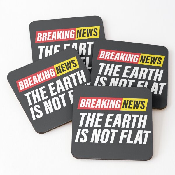 Item preview, Breaking News - The earth is not flat - Funny News Design designed and sold by Bleak Shirt.