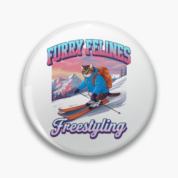 Item preview, Furry felines - freestyling - Cat skiing - Paws in powder designed and sold by JansenGS.