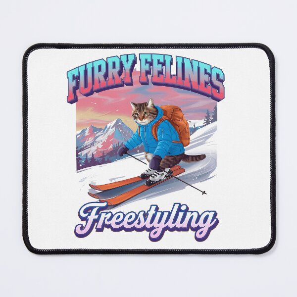 Item preview, Furry felines - freestyling - Cat skiing - Paws in powder designed and sold by JansenGS.