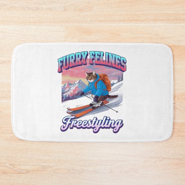Item preview, Furry felines - freestyling - Cat skiing - Paws in powder designed and sold by JansenGS.