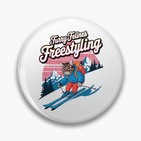 Item preview, Furry felines - freestyling - Cat skiing - Paws in powder designed and sold by JansenGS.