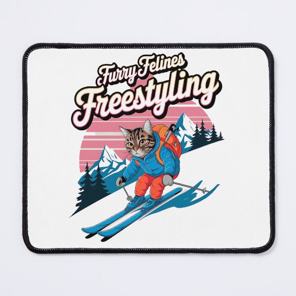 Item preview, Furry felines - freestyling - Cat skiing - Paws in powder designed and sold by JansenGS.
