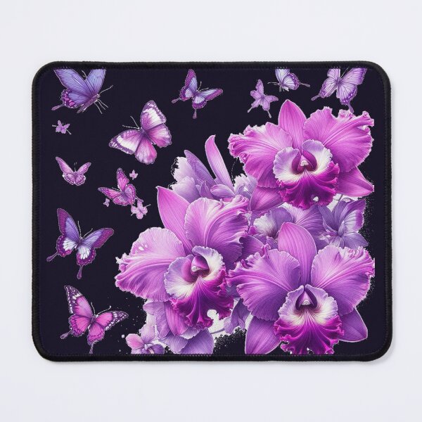 Item preview, Cattleya Orchids pink and butterfy designed and sold by Nanthanon.