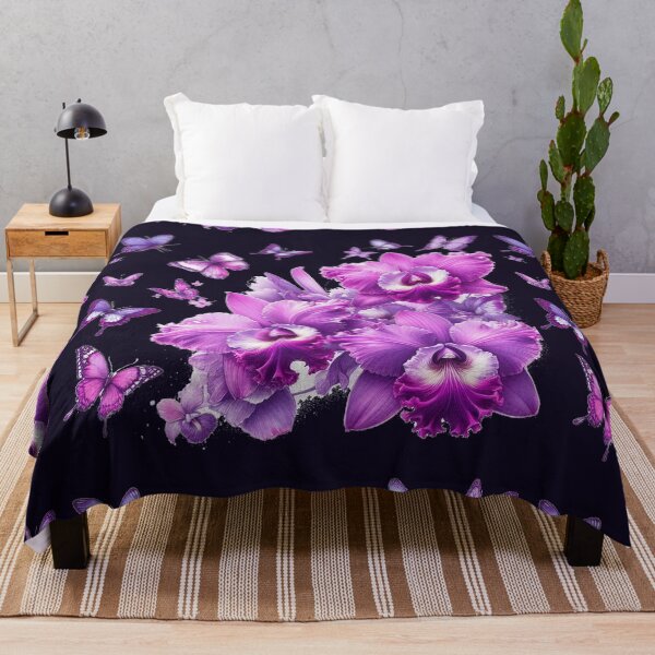 Item preview, Cattleya Orchids pink and butterfy designed and sold by Nanthanon.